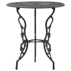 vidaXL Patio Bistro Set 3 Piece Outdoor Garden Table and Chair Cast Aluminum