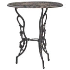vidaXL Patio Bistro Set 3 Piece Outdoor Garden Table and Chair Cast Aluminum