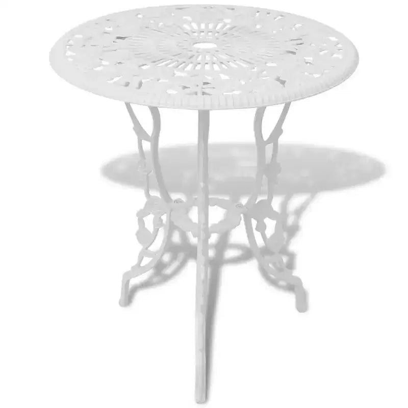 vidaXL Patio Bistro Set 3 Piece Outdoor Garden Table and Chair Cast Aluminum