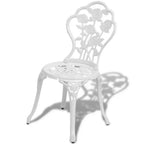 vidaXL Patio Bistro Set 3 Piece Outdoor Garden Table and Chair Cast Aluminum