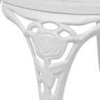vidaXL Patio Bistro Set 3 Piece Outdoor Garden Table and Chair Cast Aluminum