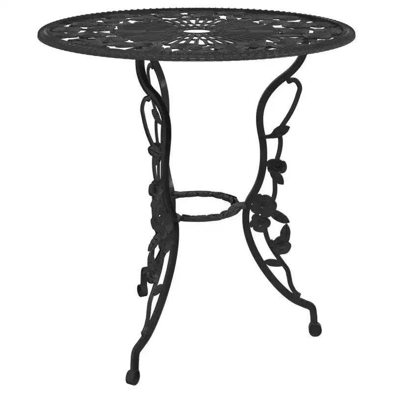 vidaXL Patio Bistro Set 3 Piece Outdoor Garden Table and Chair Cast Aluminum
