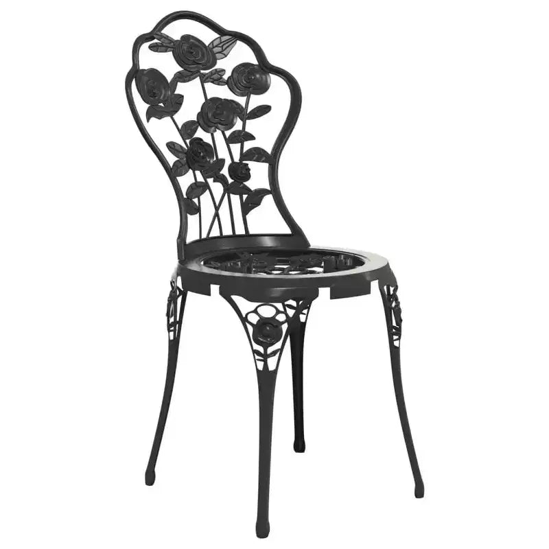 vidaXL Patio Bistro Set 3 Piece Outdoor Garden Table and Chair Cast Aluminum