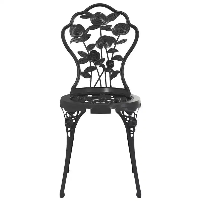 vidaXL Patio Bistro Set 3 Piece Outdoor Garden Table and Chair Cast Aluminum