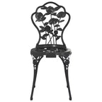 vidaXL Patio Bistro Set 3 Piece Outdoor Garden Table and Chair Cast Aluminum