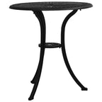 vidaXL Bistro Set Patio Table and Chairs Outdoor Garden 3 Piece Cast Aluminum