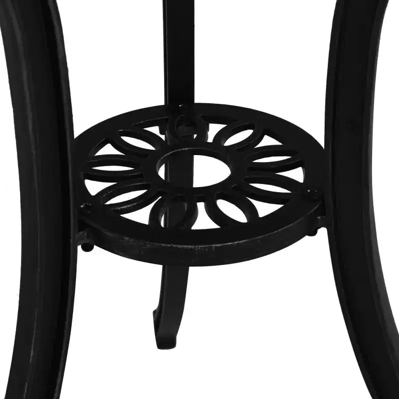 vidaXL Bistro Set Patio Table and Chairs Outdoor Garden 3 Piece Cast Aluminum