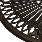 vidaXL Bistro Set Patio Table and Chairs Outdoor Garden 3 Piece Cast Aluminum