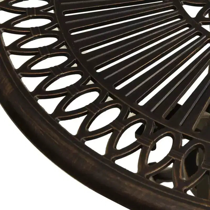 vidaXL Bistro Set Patio Table and Chairs Outdoor Garden 3 Piece Cast Aluminum