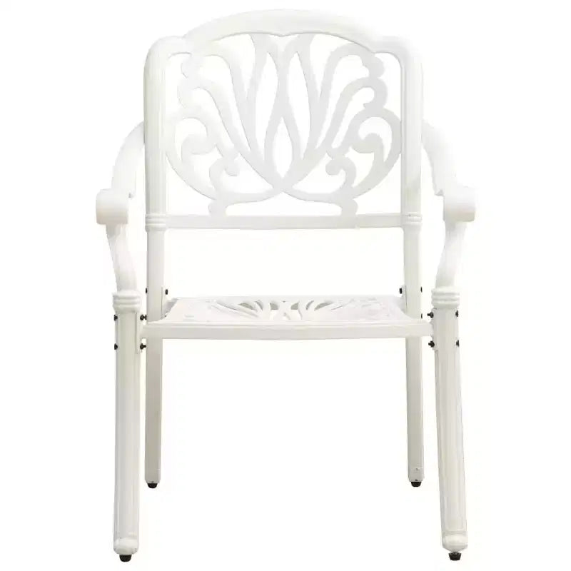 vidaXL Bistro Set Patio Table and Chairs Outdoor Garden 3 Piece Cast Aluminum