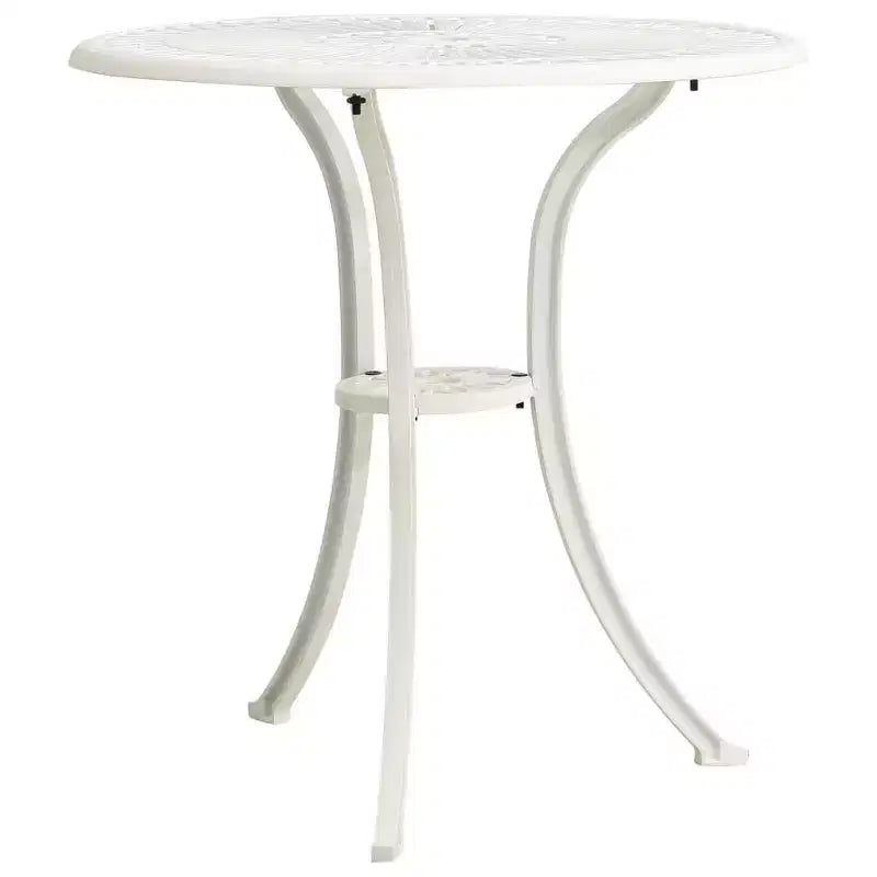 vidaXL Bistro Set Patio Table and Chairs Outdoor Garden 3 Piece Cast Aluminum