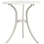 vidaXL Bistro Set Patio Table and Chairs Outdoor Garden 3 Piece Cast Aluminum