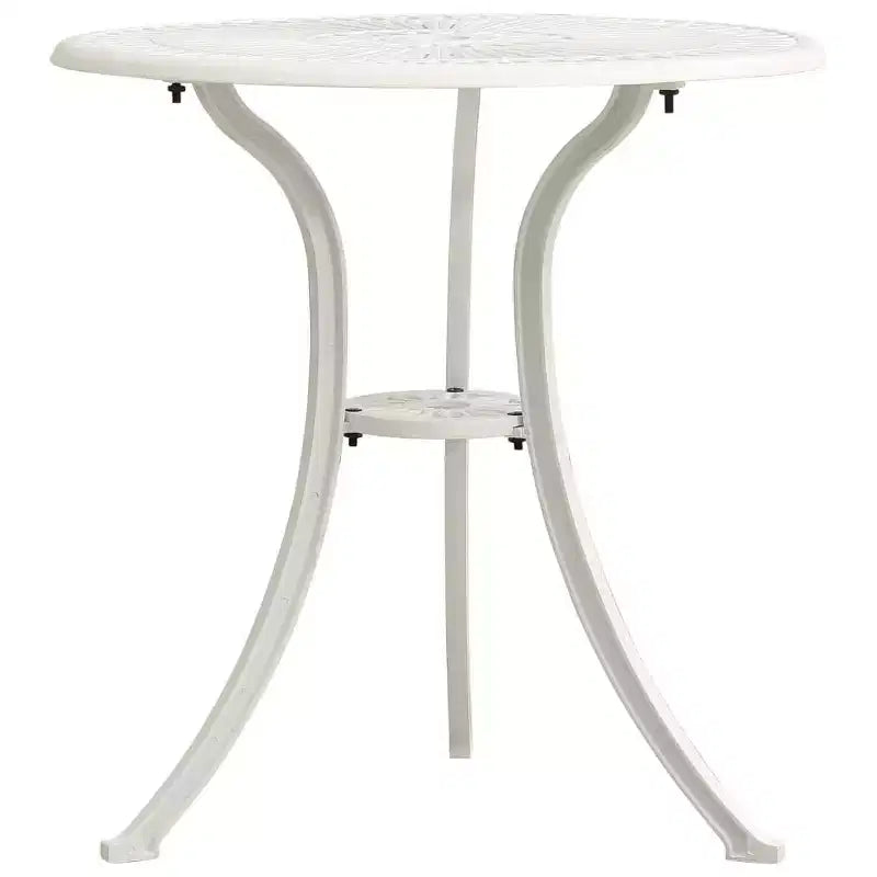 vidaXL Bistro Set Patio Table and Chairs Outdoor Garden 3 Piece Cast Aluminum