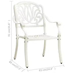 vidaXL Bistro Set Patio Table and Chairs Outdoor Garden 3 Piece Cast Aluminum