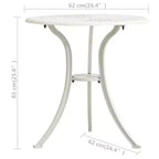 vidaXL Bistro Set Patio Table and Chairs Outdoor Garden 3 Piece Cast Aluminum