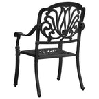 vidaXL Bistro Set Patio Table and Chairs Outdoor Garden 3 Piece Cast Aluminum