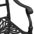 vidaXL Bistro Set Patio Table and Chairs Outdoor Garden 3 Piece Cast Aluminum