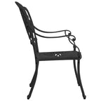 vidaXL Bistro Set Patio Table and Chairs Outdoor Garden 3 Piece Cast Aluminum