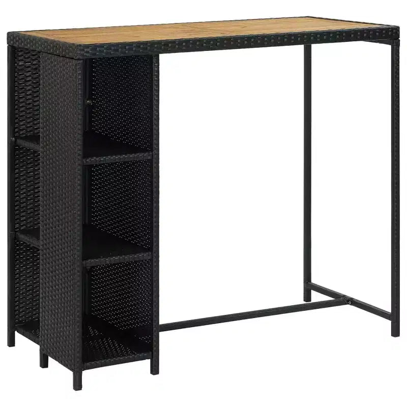 vidaXL Garden Bar Set Poly rattan Medium Removable Covers