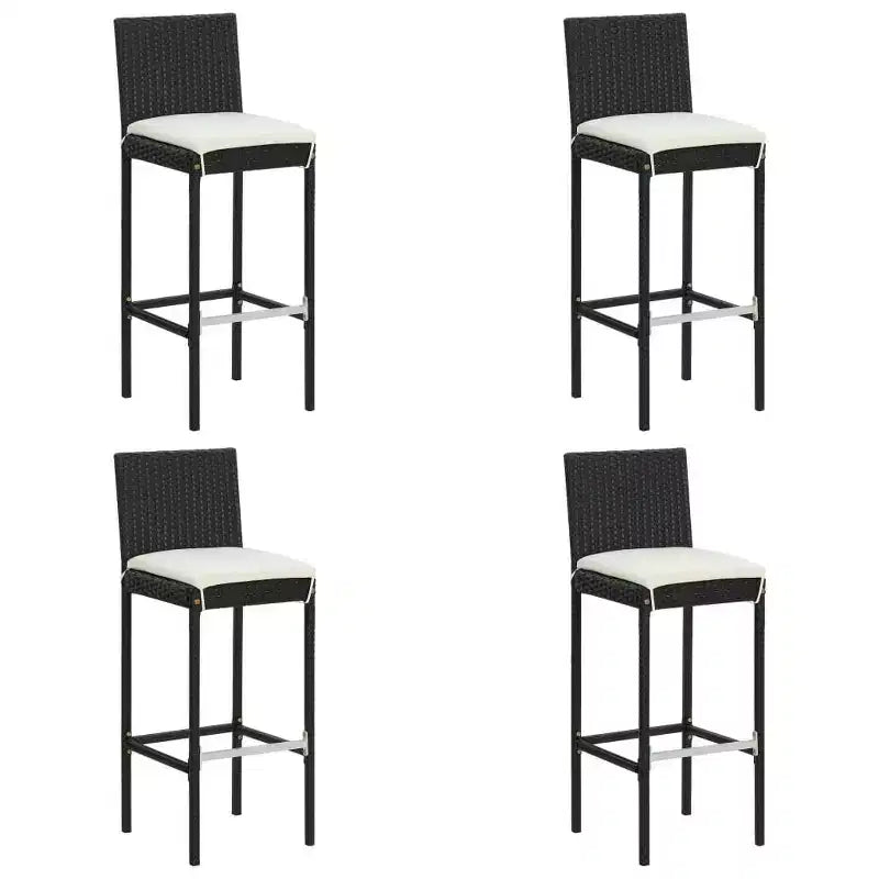vidaXL Garden Bar Set Poly rattan Medium Removable Covers