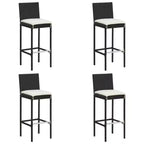 vidaXL Garden Bar Set Poly rattan Medium Removable Covers