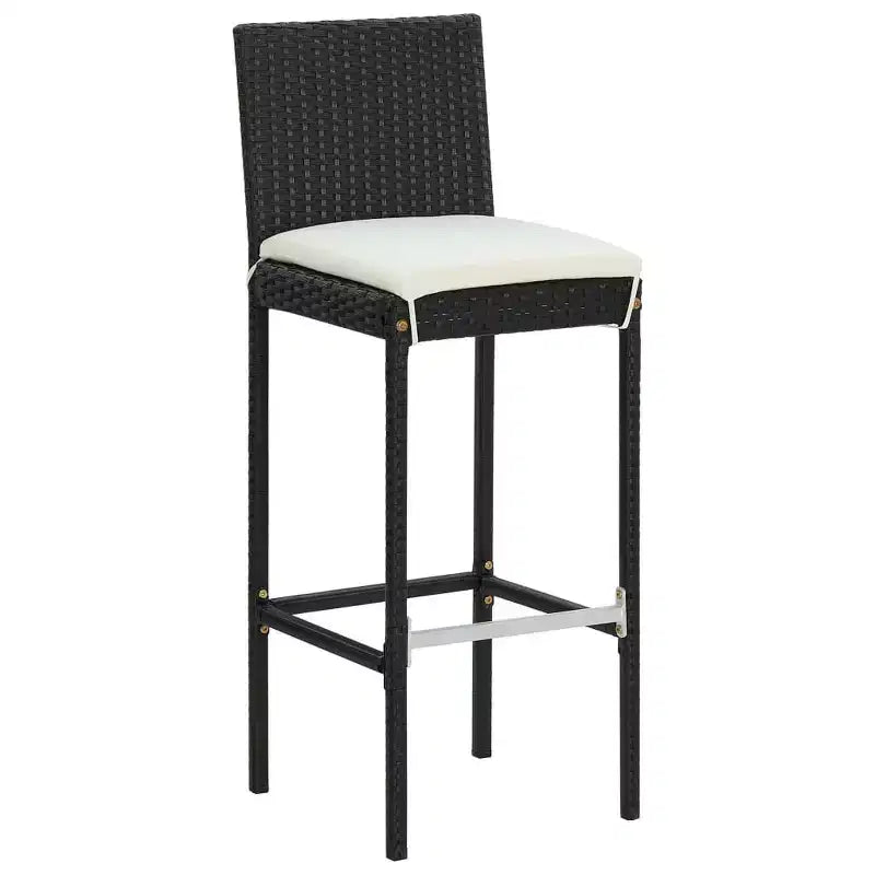 vidaXL Garden Bar Set Poly rattan Medium Removable Covers