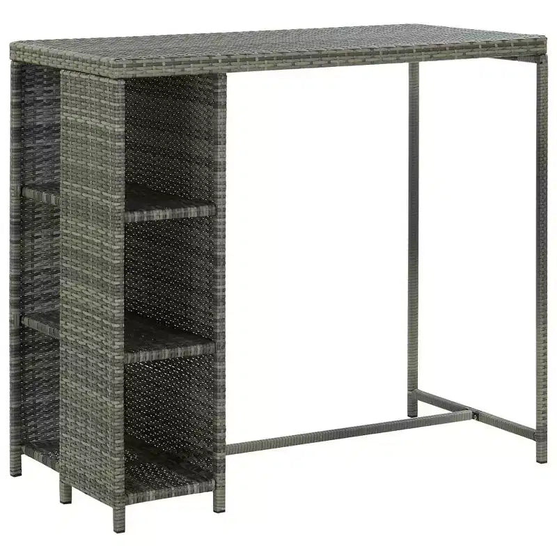 vidaXL Garden Bar Set Poly rattan Medium Removable Covers