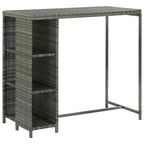 vidaXL Garden Bar Set Poly rattan Medium Removable Covers