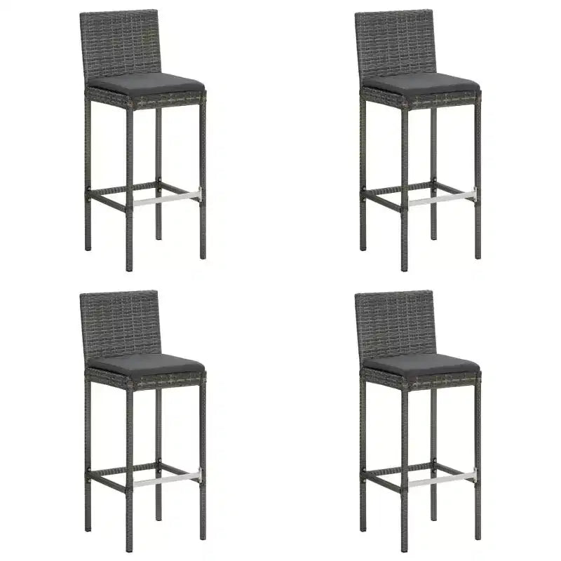 vidaXL Garden Bar Set Poly rattan Medium Removable Covers