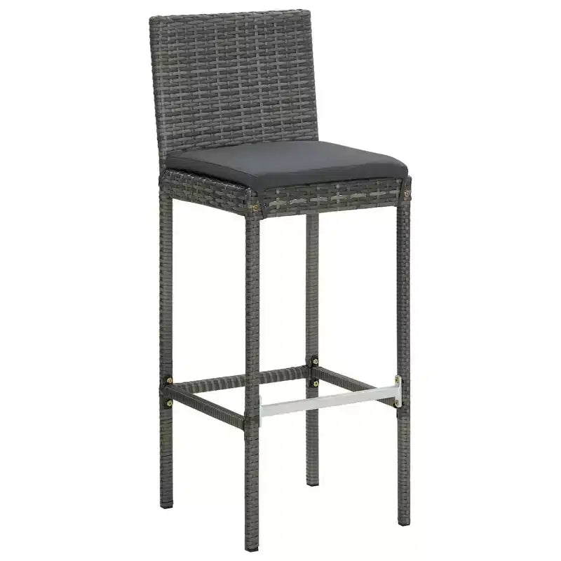vidaXL Garden Bar Set Poly rattan Medium Removable Covers