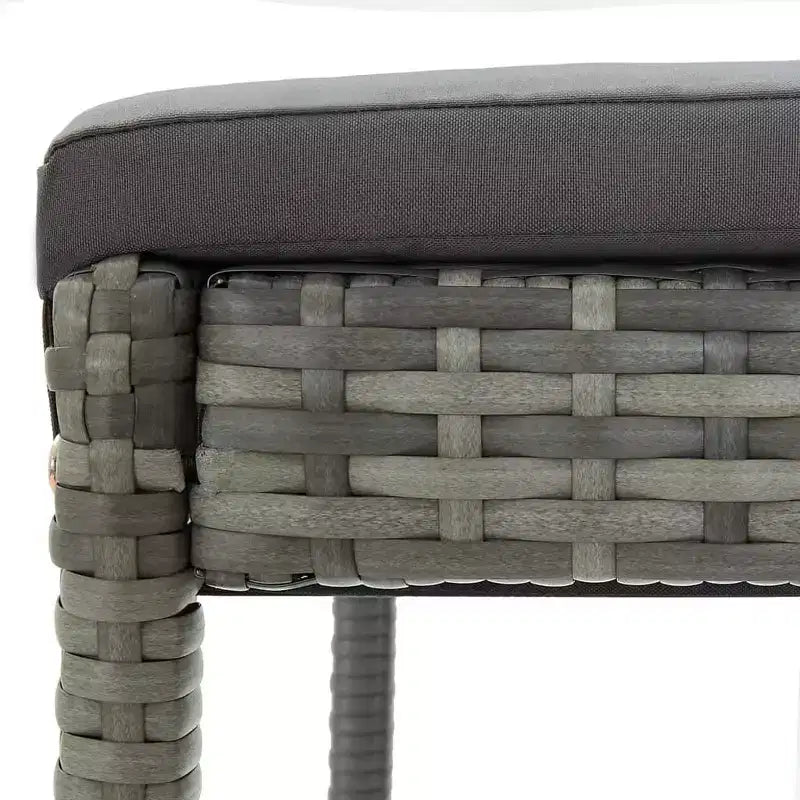 vidaXL Garden Bar Set Poly rattan Medium Removable Covers