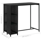 vidaXL Garden Bar Set Poly rattan Medium Removable Covers