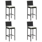 vidaXL Garden Bar Set Poly rattan Medium Removable Covers