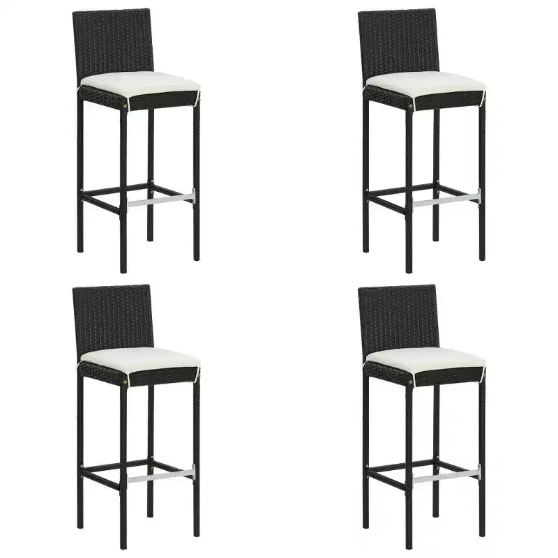 vidaXL Garden Bar Set Poly rattan Medium Removable Covers