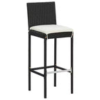 vidaXL Garden Bar Set Poly rattan Medium Removable Covers
