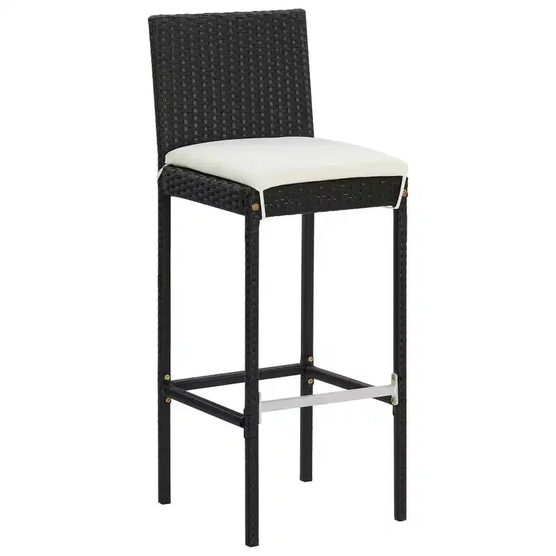 vidaXL Garden Bar Set Poly rattan Medium Removable Covers