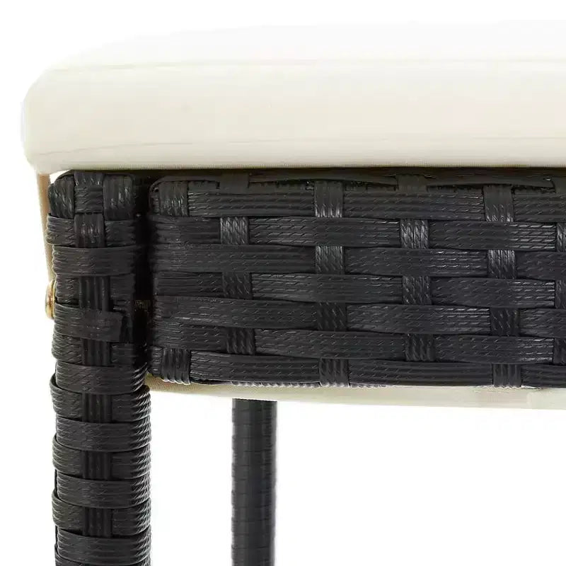 vidaXL Garden Bar Set Poly rattan Medium Removable Covers