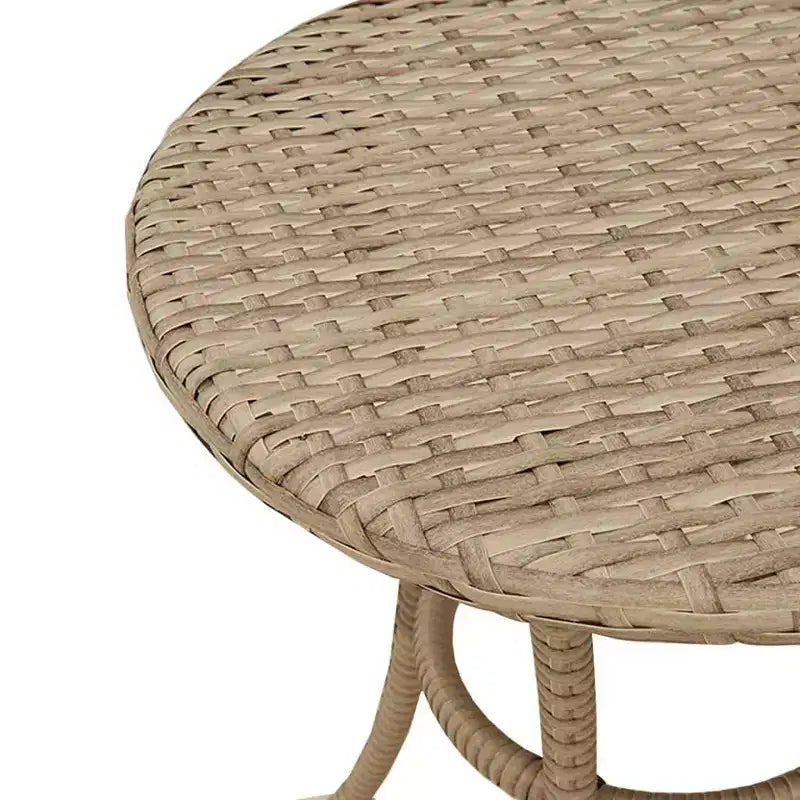 vidaXL 3 Piece Bistro Set with Cushions Brown Poly Rattan