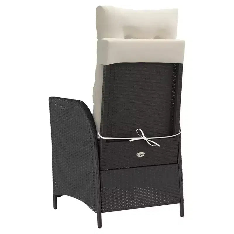 vidaXL 3 Piece Bistro Set with Cushions Brown Poly Rattan