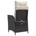vidaXL 3 Piece Bistro Set with Cushions Brown Poly Rattan