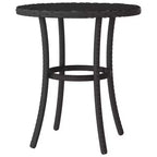 vidaXL 3 Piece Bistro Set with Cushions Brown Poly Rattan