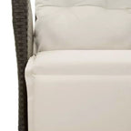 vidaXL 3 Piece Bistro Set with Cushions Brown Poly Rattan