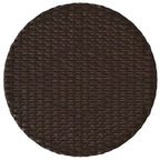 vidaXL 3 Piece Bistro Set with Cushions Brown Poly Rattan