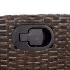 vidaXL 3 Piece Bistro Set with Cushions Brown Poly Rattan