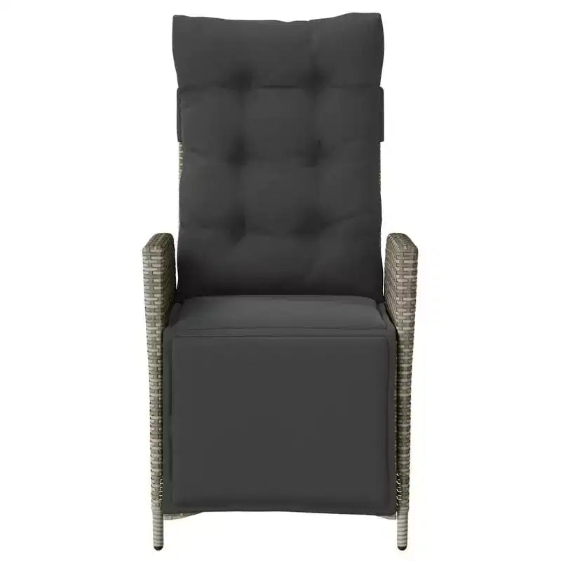 vidaXL 3 Piece Bistro Set with Cushions Brown Poly Rattan
