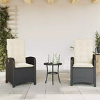 vidaXL Bistro Set with Cushions Outdoor Patio Furniture 3 Piece Poly Rattan