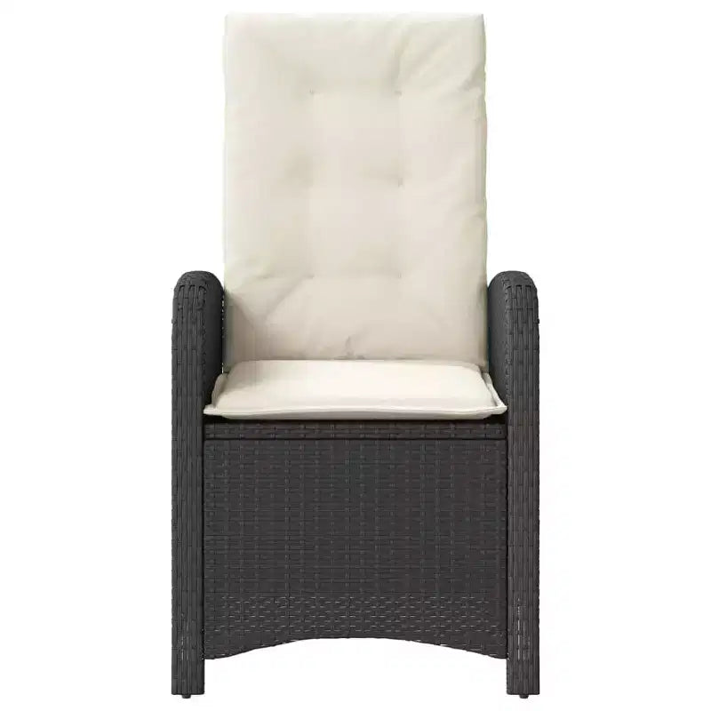 vidaXL Bistro Set with Cushions Outdoor Patio Furniture 3 Piece Poly Rattan