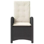 vidaXL Bistro Set with Cushions Outdoor Patio Furniture 3 Piece Poly Rattan