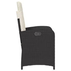 vidaXL Bistro Set with Cushions Outdoor Patio Furniture 3 Piece Poly Rattan