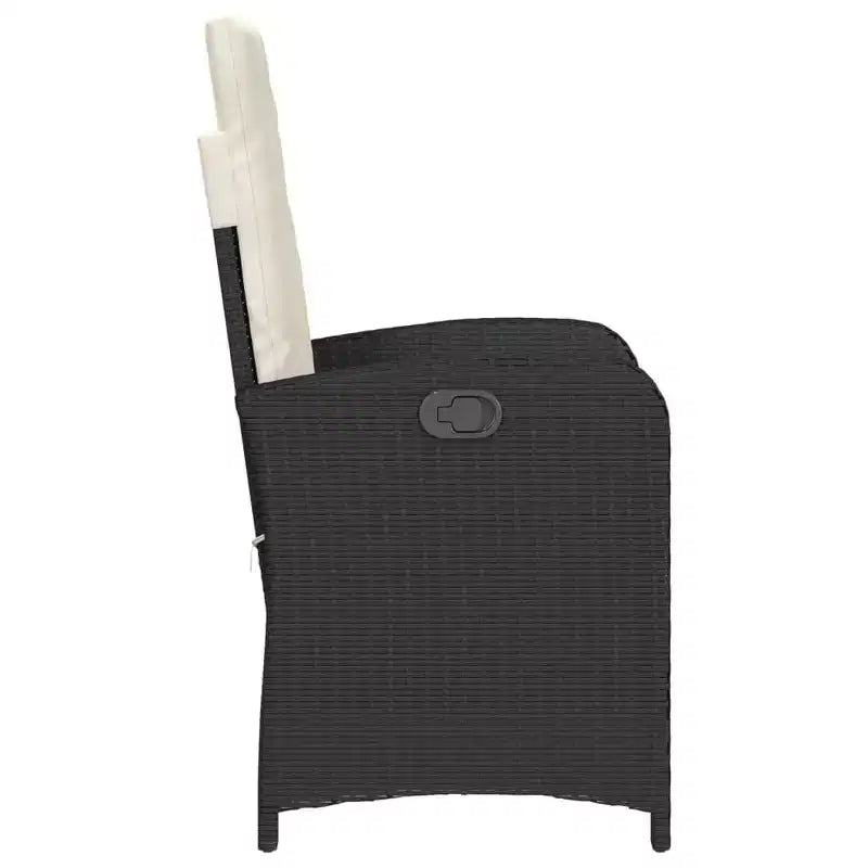 vidaXL Bistro Set with Cushions Outdoor Patio Furniture 3 Piece Poly Rattan